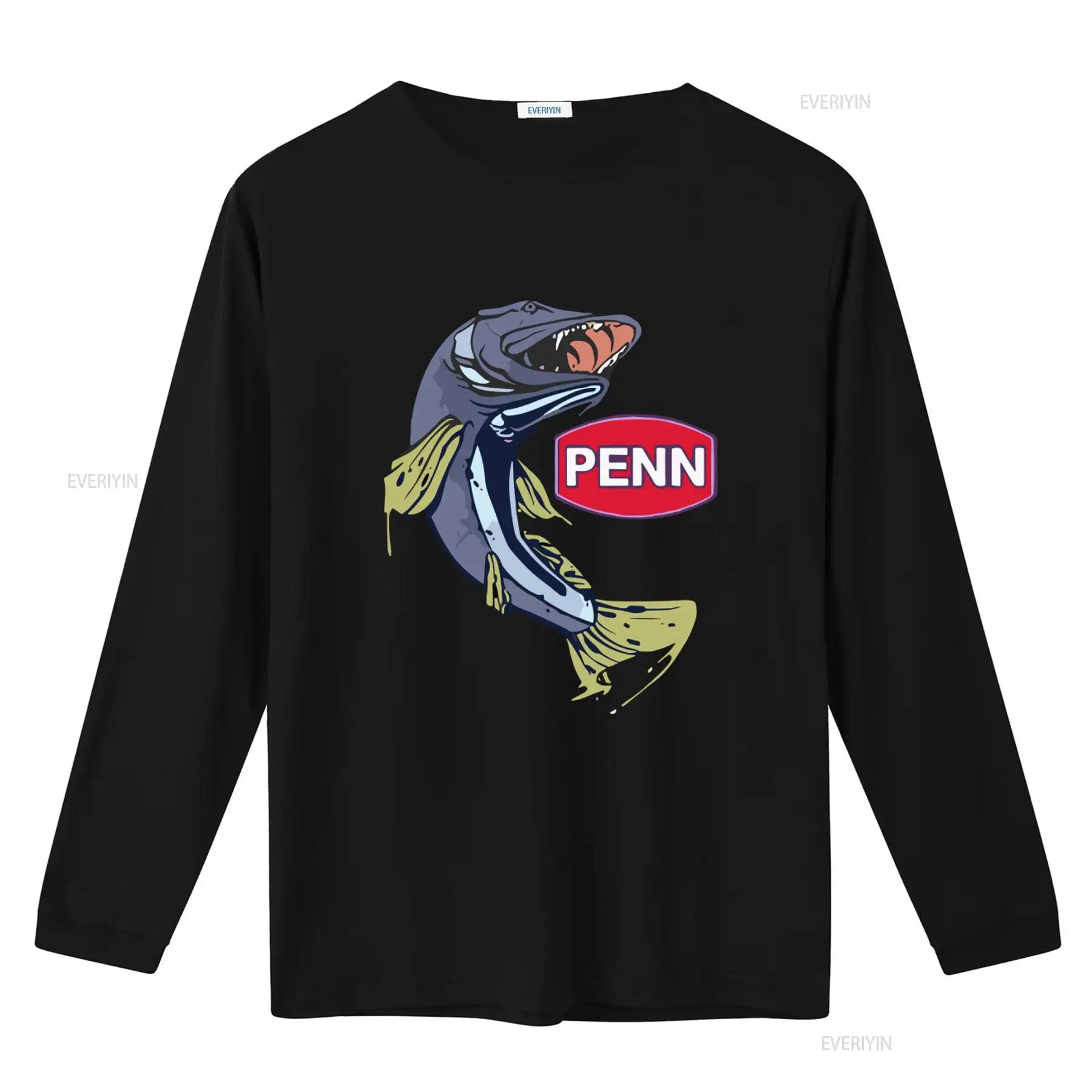 Camiseta negra para hombre con - Fishing Equipment Logos reseña y precio