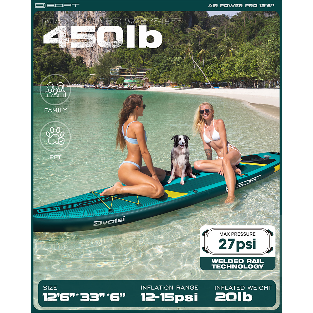 AIBOAT Green Pro SUP Tabla de  - Fishing Equipment Stores reseña y precio