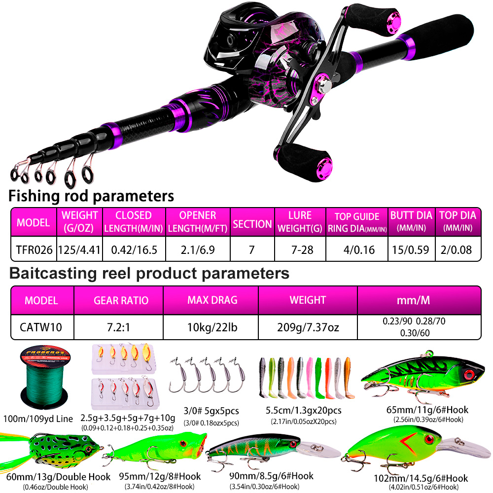 PROBEROS 2,1 m Baitcasting/var - Fishing Equipment Online reseña y precio