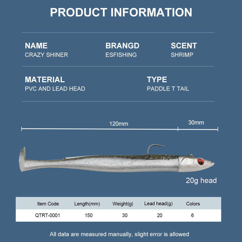 ESFISHING Señuelo de Pesca Bla - Soft Plastic Lure reseña y precio